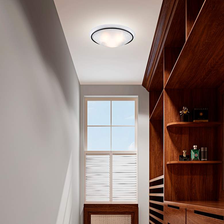 Image 1 Newburgh 20" Wide Bronze Ceiling Light with Alabaster Glass in scene