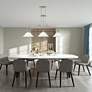 1_Coronado 49" Wide Brushed Nickel 3-Light Linear Chandelier in scene