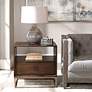 1_Uttermost Bexley 25" Wide Dark Walnut 1-Drawer Side Table in scene