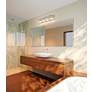 1_Glacier 31 1/4"W Brushed Nickel 4-Light Vanity Bath Light in scene