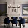 Thumbnail1 of Kichler Tolani 43" Wide Black 8-Light Wagon Wheel Chandelier in scene