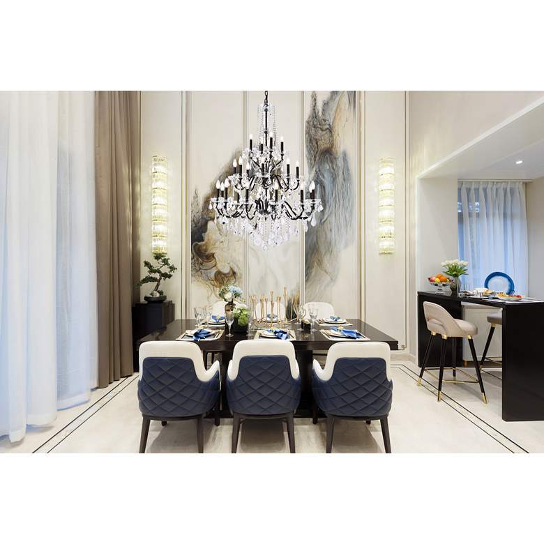 Image 1 St. Francis 36" Wide Dark Bronze Crystal 24-Light Chandelier in scene
