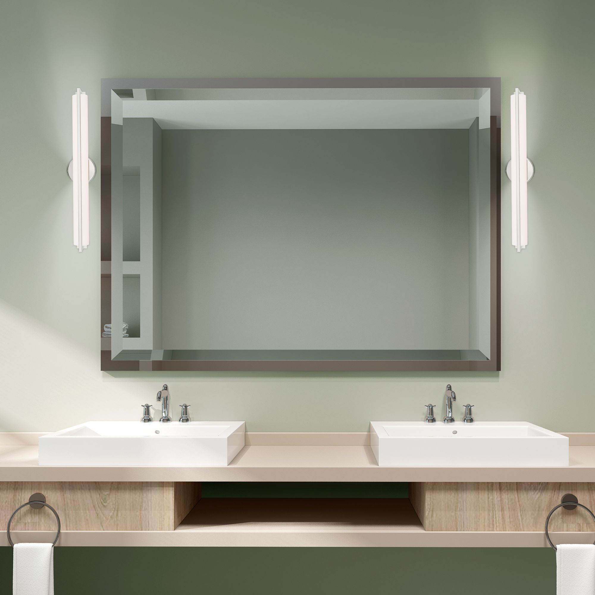 23W LED Polished Chrome ADA Bath Vanity