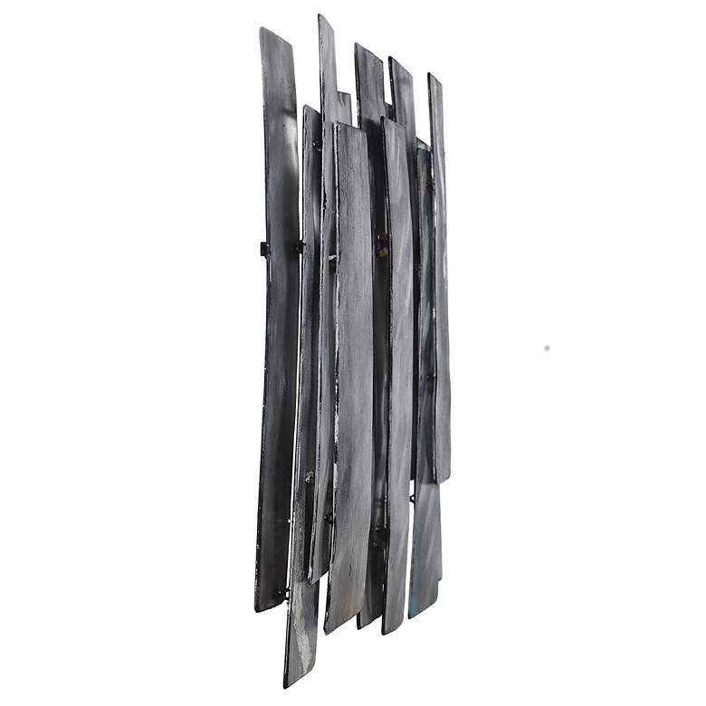 Image 2 24.4" x 31.5" Midnight Aluminum Layered Metal Wall Decor w/ Foil  more views