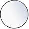 24-in W x 24-in H Metal Frame Round Wall Mirror in Black