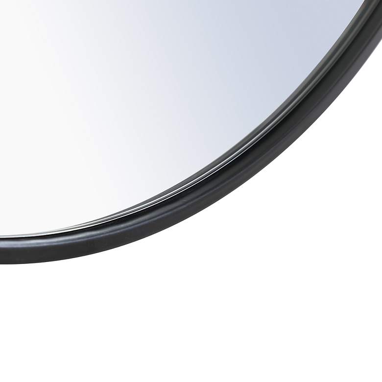Image 5 24-in W x 24-in H Metal Frame Round Wall Mirror in Black more views
