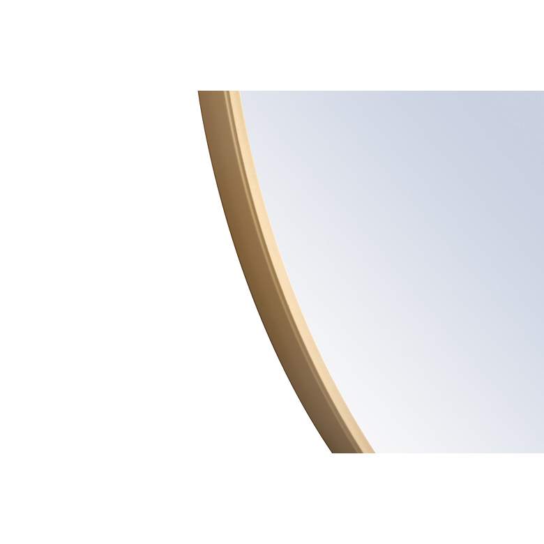 Image 2 24-in W x 24-in H Metal Frame Round Wall Mirror in Brass more views