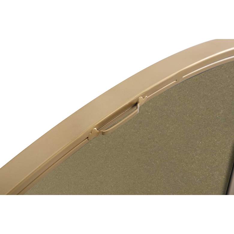 Image 3 24-in W x 24-in H Metal Frame Round Wall Mirror in Brass more views