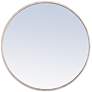 Thumbnail2 of 24-in W x 24-in H Metal Frame Round Wall Mirror in Silver