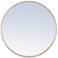 24-in W x 24-in H Metal Frame Round Wall Mirror in Silver
