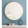 Thumbnail1 of 24-in W x 24-in H Metal Frame Round Wall Mirror in Silver