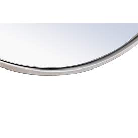 Image5 of 24-in W x 24-in H Metal Frame Round Wall Mirror in Silver more views