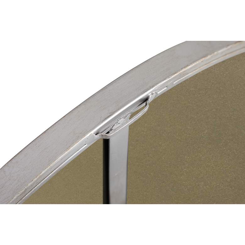 Image 7 24-in W x 24-in H Metal Frame Round Wall Mirror in Silver more views