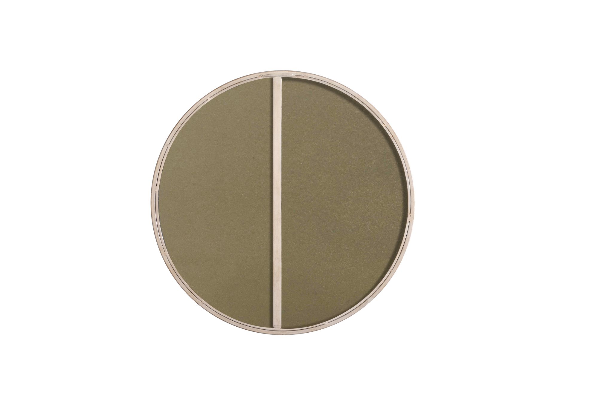 24-in W x 24-in H Metal Frame Round Wall Mirror in Silver