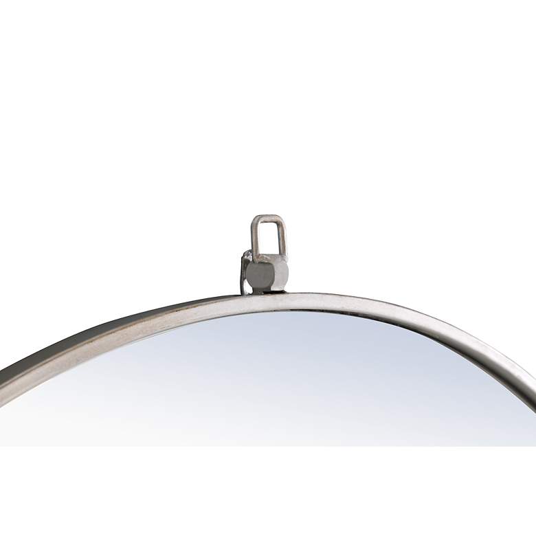 Image 4 24-in W x 24-in H Metal Frame Round Wall Mirror in Silver more views