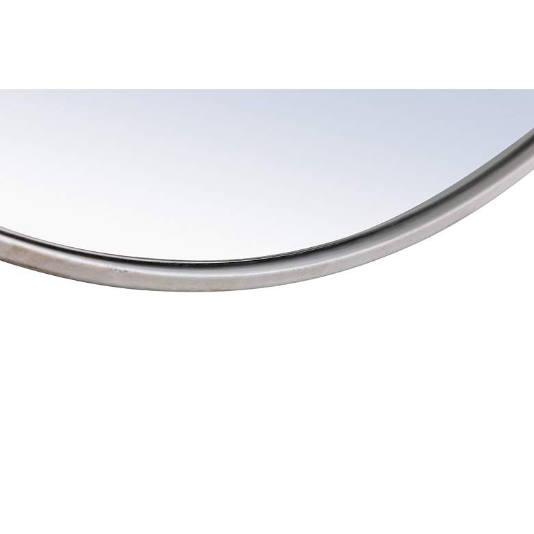 Image 6 24-in W x 24-in H Metal Frame Round Wall Mirror in Silver more views