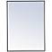 24-in W x 32-in H Metal Frame Rectangle Wall Mirror in Black
