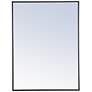 Thumbnail2 of 24-in W x 32-in H Metal Frame Rectangle Wall Mirror in Black