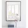 Thumbnail1 of 24-in W x 32-in H Metal Frame Rectangle Wall Mirror in Black