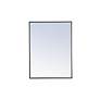 Thumbnail3 of 24-in W x 32-in H Metal Frame Rectangle Wall Mirror in Black more views