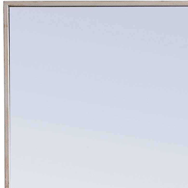 Image 3 24-in W x 32-in H Metal Frame Rectangle Wall Mirror in Silver more views