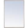 24-in W x 32-in H Metal Frame Rectangle Wall Mirror in Silver