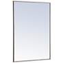 24-in W x 32-in H Metal Frame Rectangle Wall Mirror in Silver