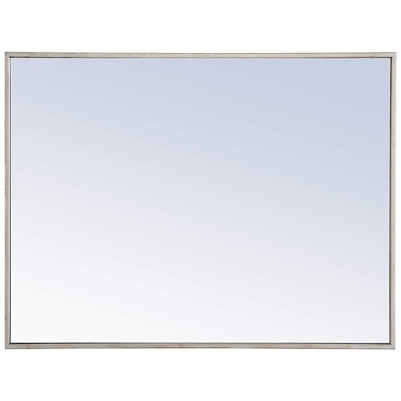 Image 7 24-in W x 32-in H Metal Frame Rectangle Wall Mirror in Silver more views