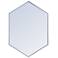 24-in W x 34-in H Metal Frame Hexagon Wall Mirror in Silver