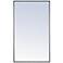 24-in W x 40-in H Metal Frame Rectangle Wall Mirror in Black