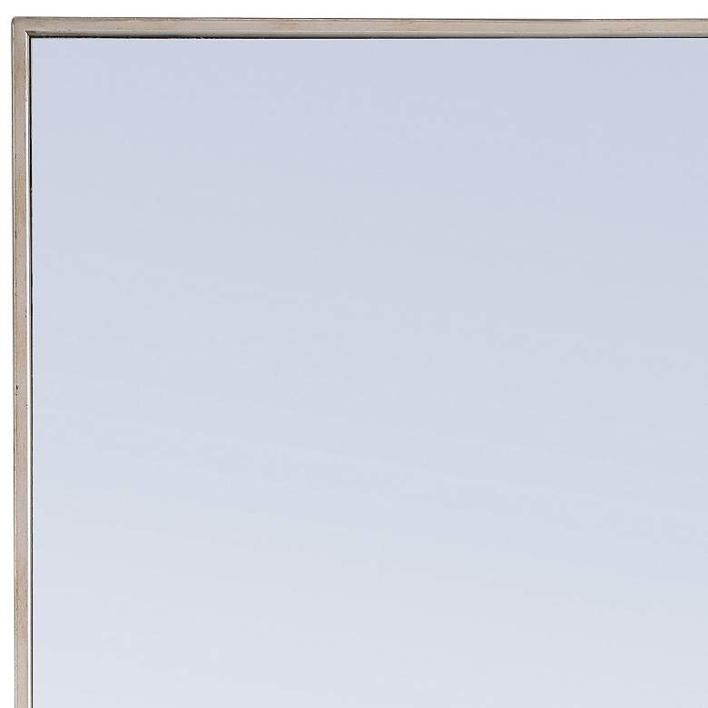 Image 3 24-in W x 40-in H Metal Frame Rectangle Wall Mirror in Silver more views