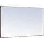 24-in W x 40-in H Metal Frame Rectangle Wall Mirror in Silver