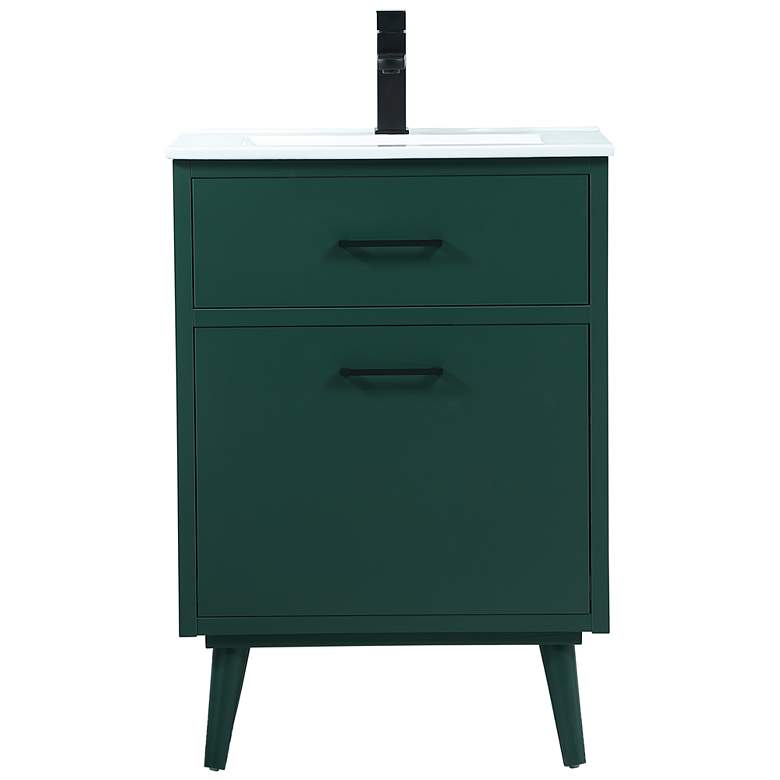 Image 1 24 Inch Bathroom Vanity In Green