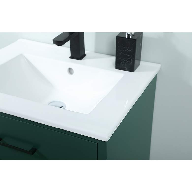 Image 6 24 Inch Bathroom Vanity In Green more views