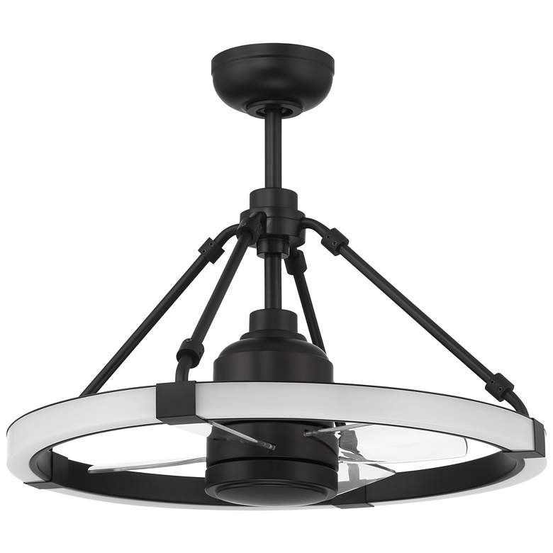 Image 1 24 inch Craftmade Levy Flat Black LED Indoor Smart Fandelier