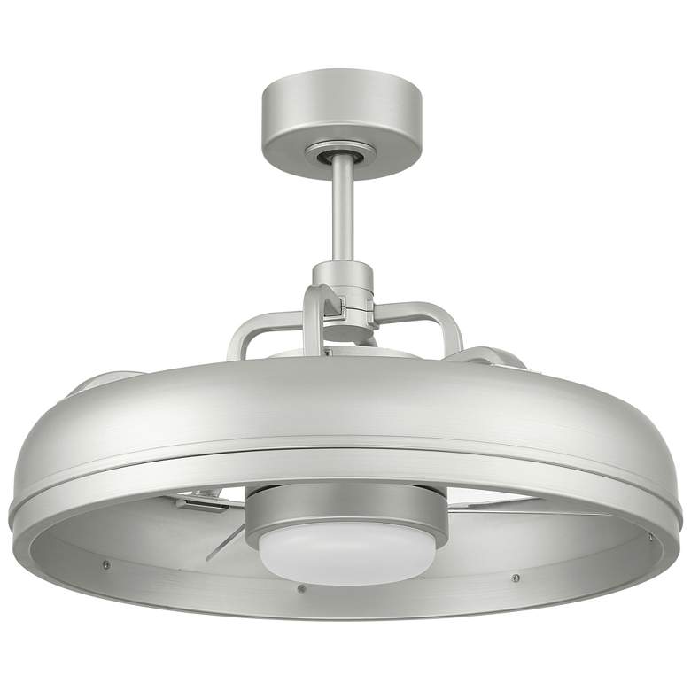 Image 1 24" Craftmade Taylor Painted Nickel Damp Rated LED Smart Fandelier