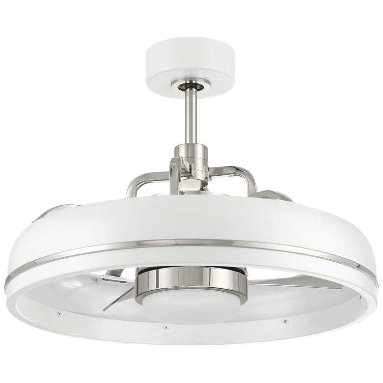Image 1 24" Craftmade Taylor White and Nickel Indoor LED Smart Fandelier