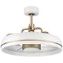 24" Craftmade Taylor White and Satin Brass LED Smart Fandelier