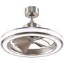 24" Fanimation Gleam Brushed Nickel LED Damp Ceiling Fan with Remote