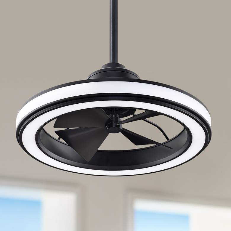 Image 1 24" Fanimation Gleam LED Damp Rated Modern Fandelier Fan with Remote