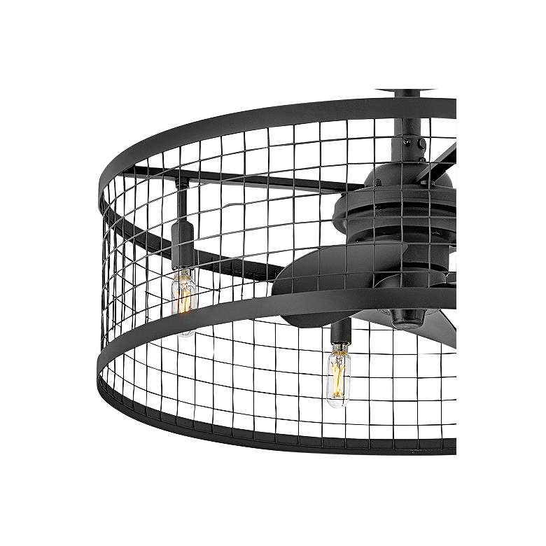 Image 4 24" Hinkley Finnigan Matte Black LED Fandelier Ceiling Fan with Remote more views