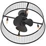 24" Hinkley Finnigan Matte Black LED Fandelier Ceiling Fan with Remote in scene
