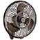 24" Kichler Pola Satin Bronze Plug-In Outdoor Wall Fan with Pull Chain