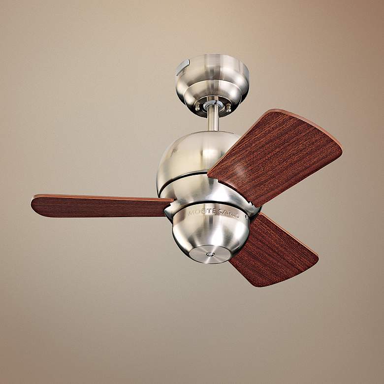 Image 1 24 inch Micro Brushed Steel Finish Ceiling Fan