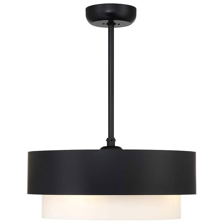 Image 1 24" Savoy House Diana Matte Black 4-Light Fandelier