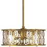 24" Savoy House Snowden Burnished Brass LED Fandelier with Remote