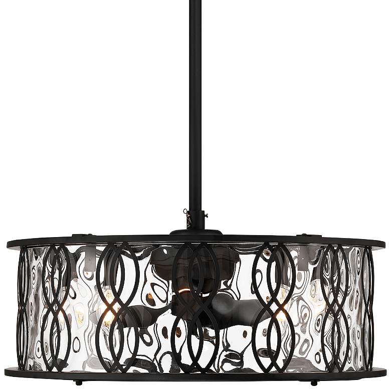 Image 1 24" Savoy House Snowden Matte Black LED Fandelier with Remote