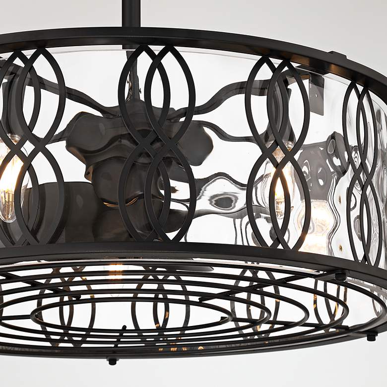 Image 3 24" Savoy House Snowden Matte Black LED Fandelier with Remote more views