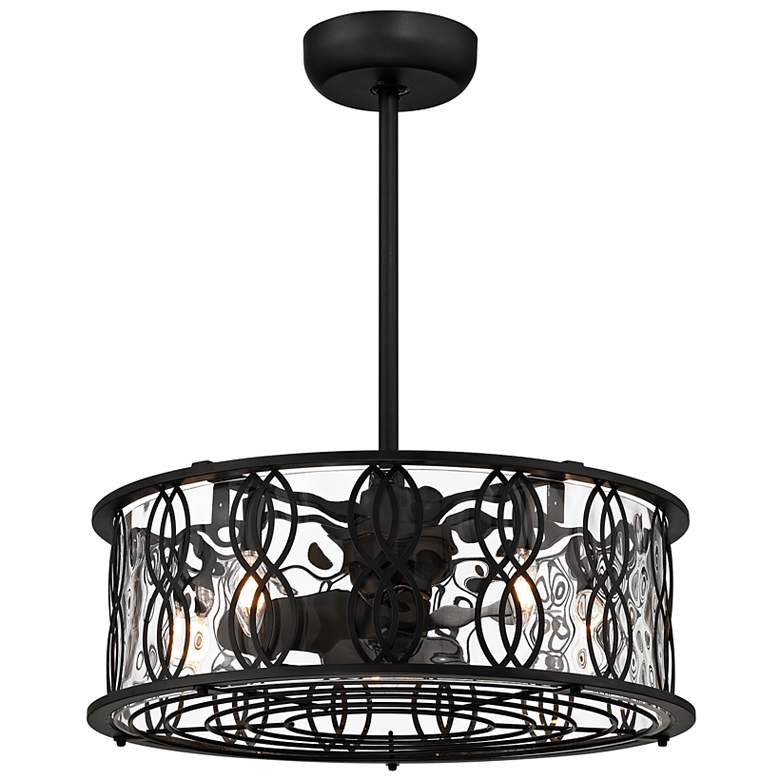 Image 5 24" Savoy House Snowden Matte Black LED Fandelier with Remote more views