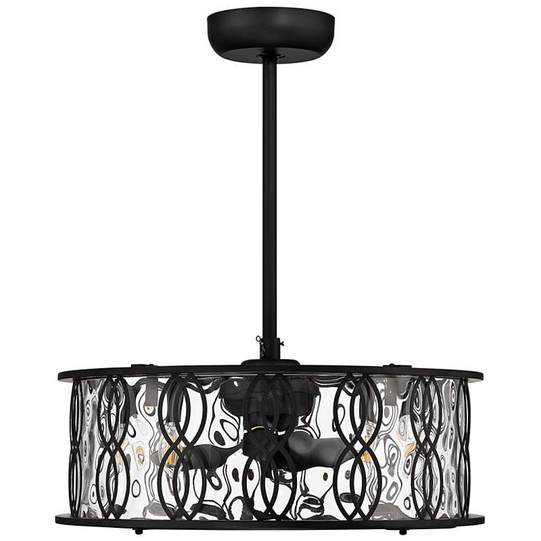 Image 6 24" Savoy House Snowden Matte Black LED Fandelier with Remote more views